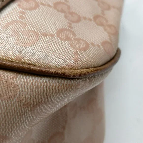 GUC Large  Pink Gucci GG Monogram Crystal Hysteria Hand Bag  Coated Canvas - Picture 5 of 12